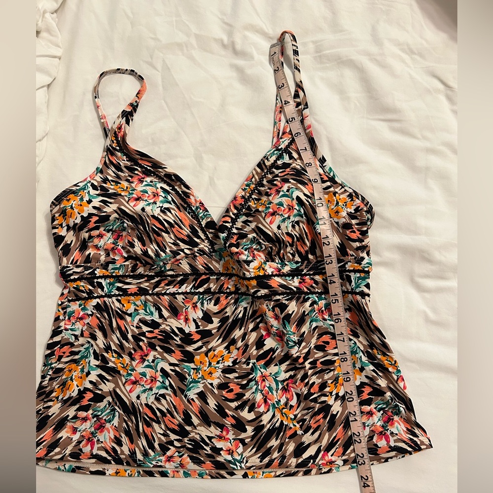 TIME AND TRU Brush Stroke Women’s Tankini Swimwear Top XLarge (16-18) - Picture 7 of 8
